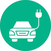 Vektorsymbol für Elektroautos vektor