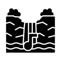 Wasserfall Vektor Glyphe Symbol zum persönlich und kommerziell verwenden.