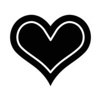 hjärta vektor glyf ikon för personlig och kommersiell använda sig av.