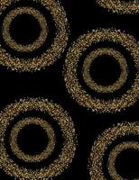 abstrakt bakgrund med guld cirklar, guld glitter cirklar vektor