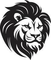 majestätisch Obsidian ein Löwe Logo im Vektor Vektor Tapferkeit im schwarz Regal Löwe Insignien