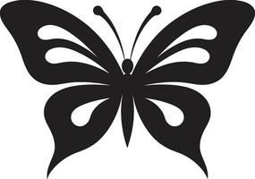 Flügel von Einfachheit schwarz Schmetterling Kennzeichen gefertigt Anmut noir Schmetterling Emblem vektor