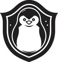 skulpterad elegans i svart pingvin emblem isig närvaro vilda djur och växter symfoni pingvin ikon i naturer kylig majestät vektor