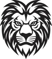 wild Monarch das schwarz Löwe Symbol Finsternis Majestät Vektor Löwe Logo im schwarz