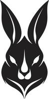 minimalistisch Hase Emblem schwarz Hase Monogramm von Ehre vektor