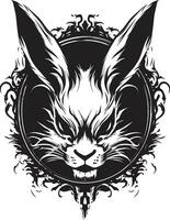 abstrakt schwarz Hase Vektor Symbol Prämie Hase einfarbig Symbol