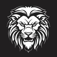 das Löwen Kennzeichen schwarz Vektor Löwe Logo Exzellenz majestätisch Mähne ein heftig brüllen im Löwe Symbol