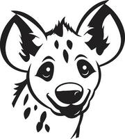 nattlig artisteri av de hyena elegant och abstrakt listig emblem vektor