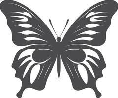 Eleganz im einfarbig schwarz Schmetterling Logo Schmetterling Silhouette ein Arbeit von Freiheit im schwarz vektor