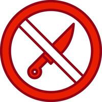 Nein Messer Vektor Symbol