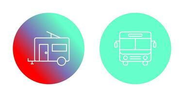 Bus und Anhänger Symbol vektor