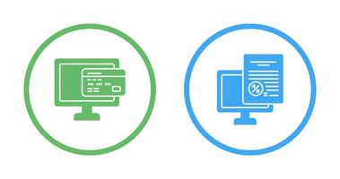 online Zahlung und online MwSt Symbol vektor