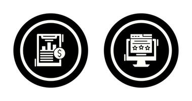finansiell analys och webbsida ikon vektor