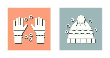 Winter Handschuhe und Winter Hut Symbol vektor