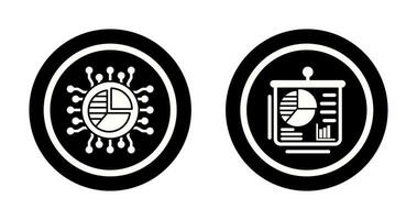 Kuchen Diagramm und Präsentation Symbol vektor