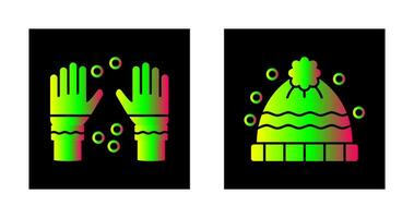 Winter Handschuhe und Winter Hut Symbol vektor