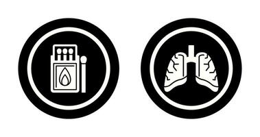 match låda och lungor ikon vektor