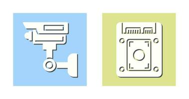 cctv und ssd Symbol vektor