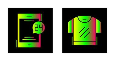 24 Std und T-Shirt Symbol vektor
