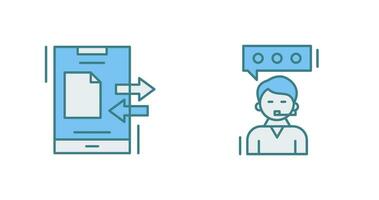 Daten Transfer und Klient Bedienung Symbol vektor