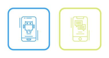 Android und Text Symbol vektor