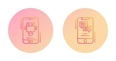 Android und Text Symbol vektor