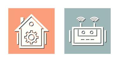 Zuhause Automatisierung und Router Symbol vektor