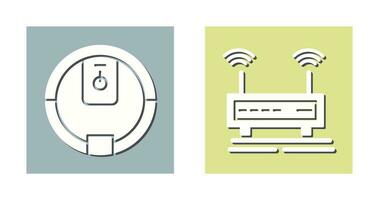 Leistung Taste und W-lan Signale Symbol vektor