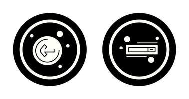 links Pfeil und Schalter Symbol vektor