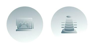 Poller und ekg Monitor Symbol vektor