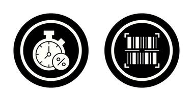 Timer und Barcode Symbol vektor