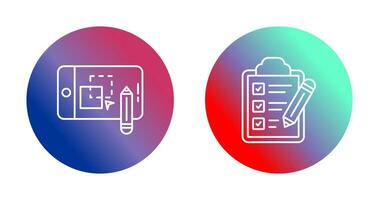 stigfinnare och checklista ikon vektor