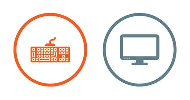 Tastatur und lcd Symbol vektor