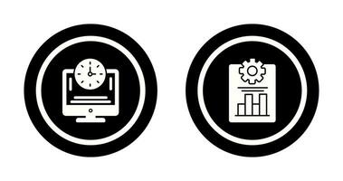 Produktivität und online Zeit Symbol vektor