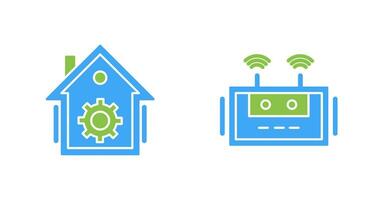 Zuhause Automatisierung und Router Symbol vektor