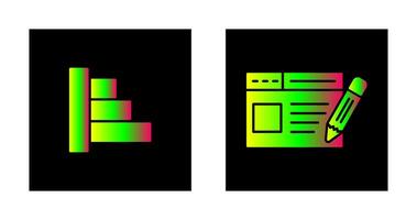 Objekt Ausrichtung und Netz Seite Symbol vektor