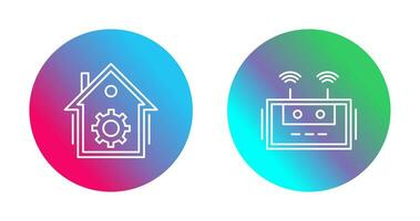 Zuhause Automatisierung und Router Symbol vektor