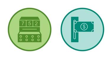 Slot Maschine und Slot von Rechnungen Symbol vektor