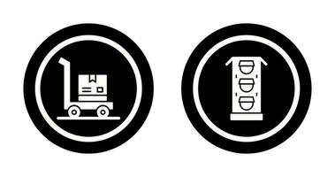 trolly och trafik ljus ikon vektor