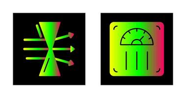 Dispersion und Gewicht Rahmen Symbol vektor