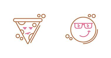 Pizza und cool Symbol vektor