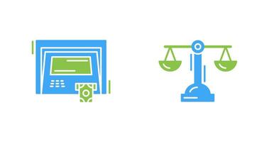 Geldautomat und Balance Symbol vektor