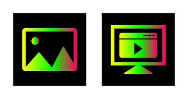 Alben und Video Streaming Symbol vektor