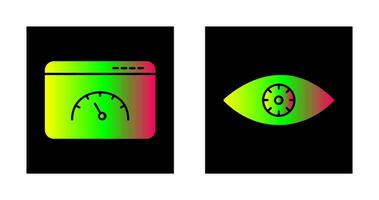 Seite Geschwindigkeit und Aufsicht Symbol vektor