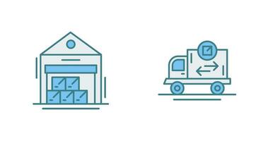 Lager und Lieferung LKW Symbol vektor