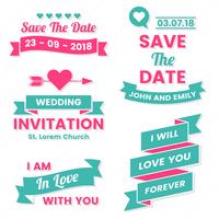 Hochzeit Retro Vintage Vector Label