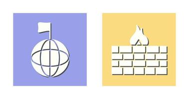 global Signal und Firewall Symbol vektor