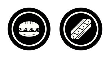 Sandwich und Hotdog Symbol vektor