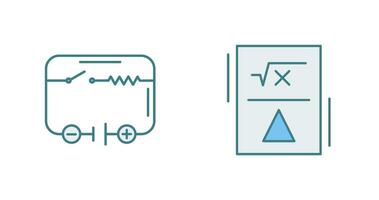 elektrisch Schaltkreis und Formel Symbol vektor