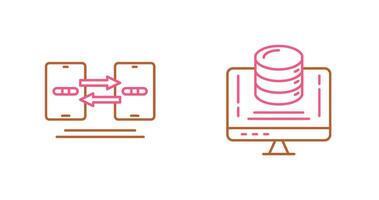 Daten Synchronisation und Daten Lager Symbol vektor